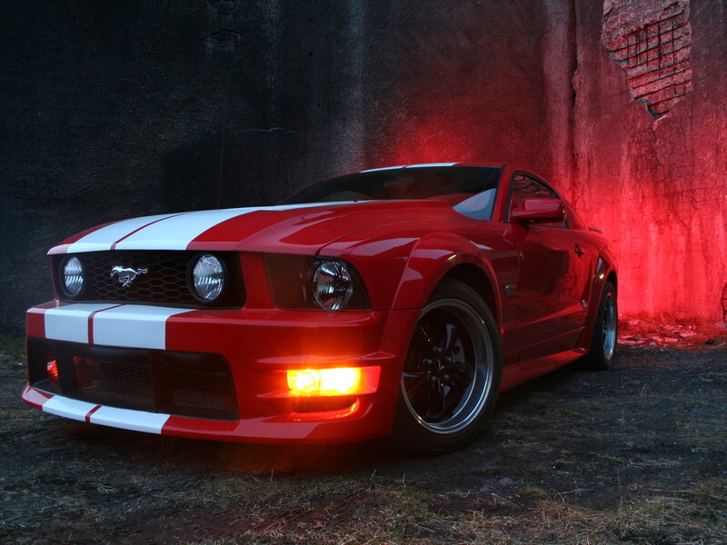 Red Ford Mustang GT