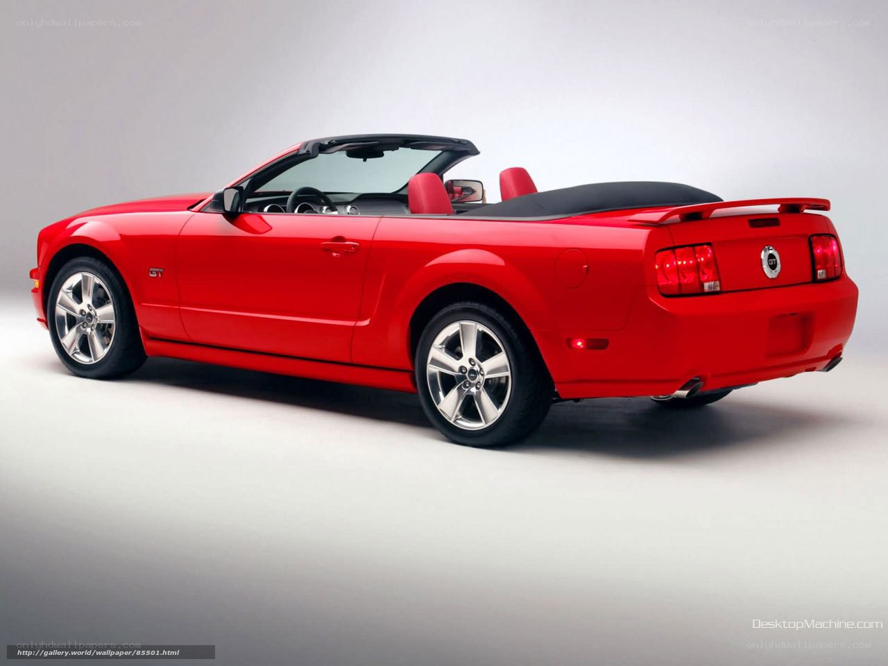 Red Ford Mustang GT Convertible
