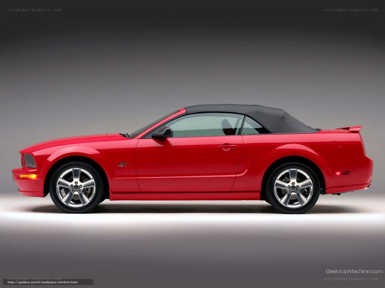 Red Ford Mustang GT Convertible