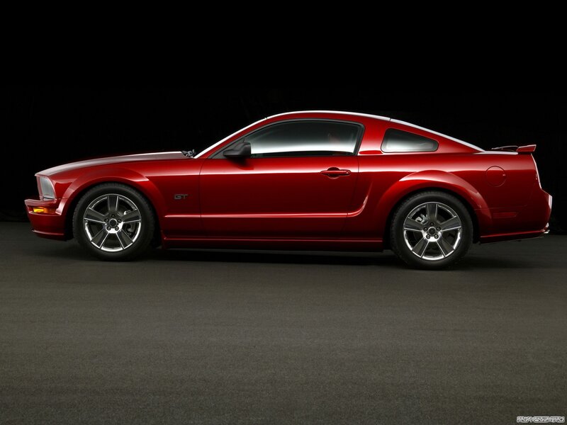 Red Ford Mustang Gt — Dramatic, Photograph, Car