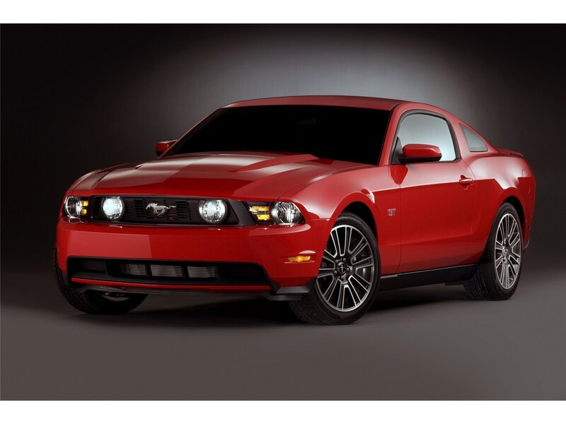 Red Ford Mustang Gt — Dramatic, Photograph
