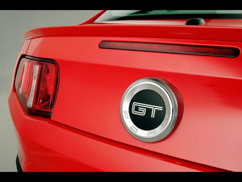 Red Ford Mustang GT rear