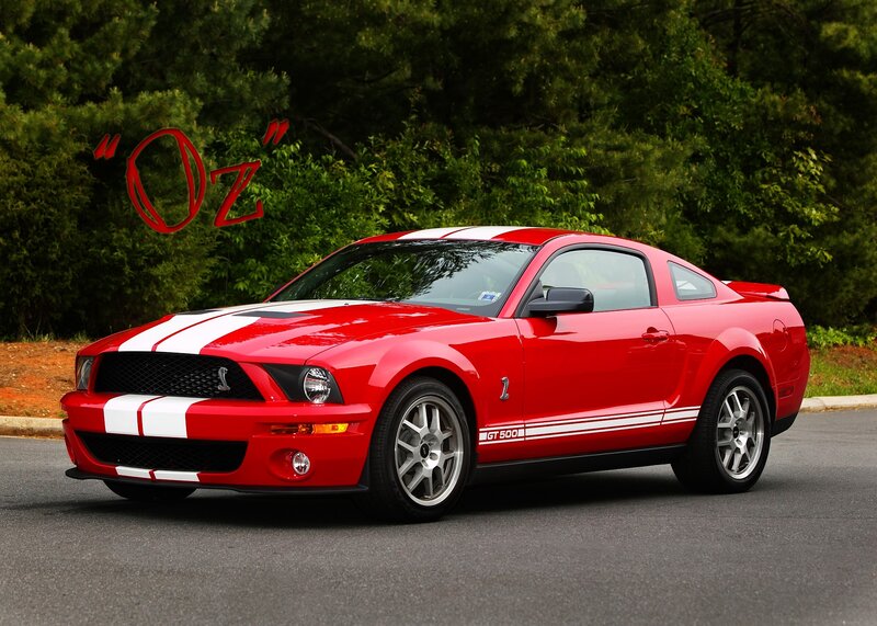 Red Ford Mustang GT500