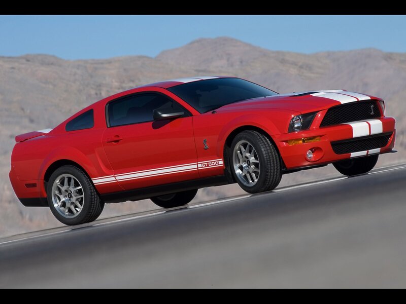 Red Ford Mustang GT500
