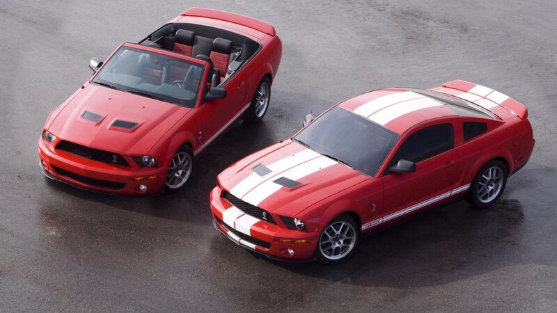 Red Ford Mustang GT500 cars