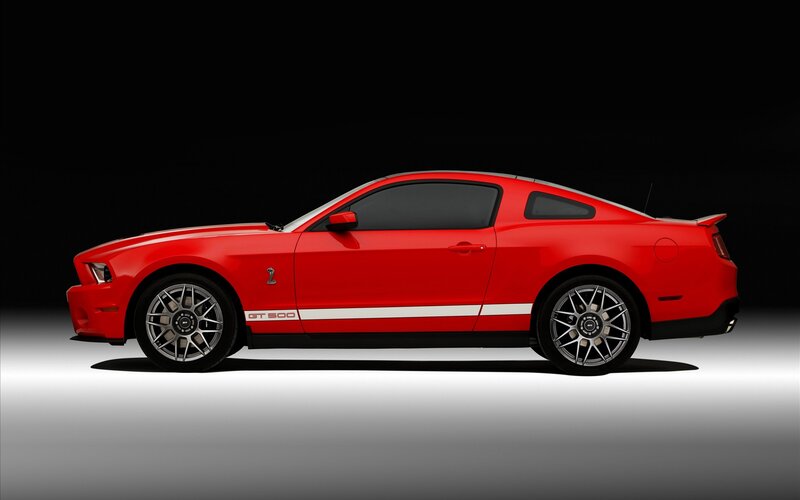 Red Ford Mustang Gt500 — Dramatic, Photograph