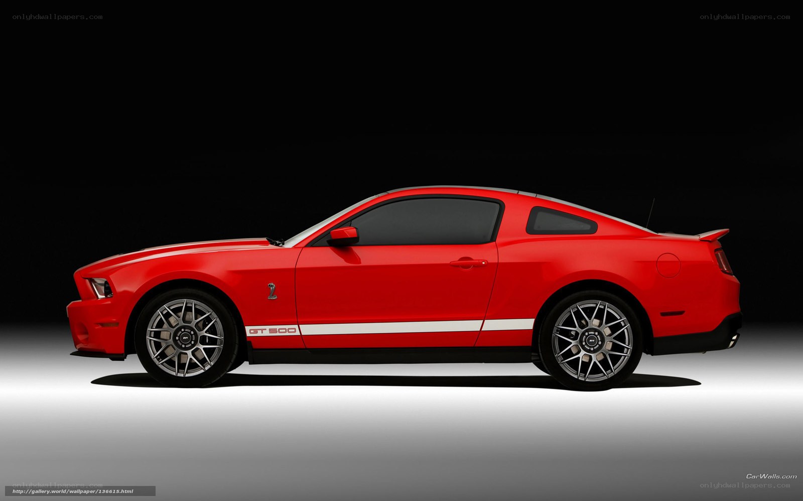 Red Ford Mustang GT500