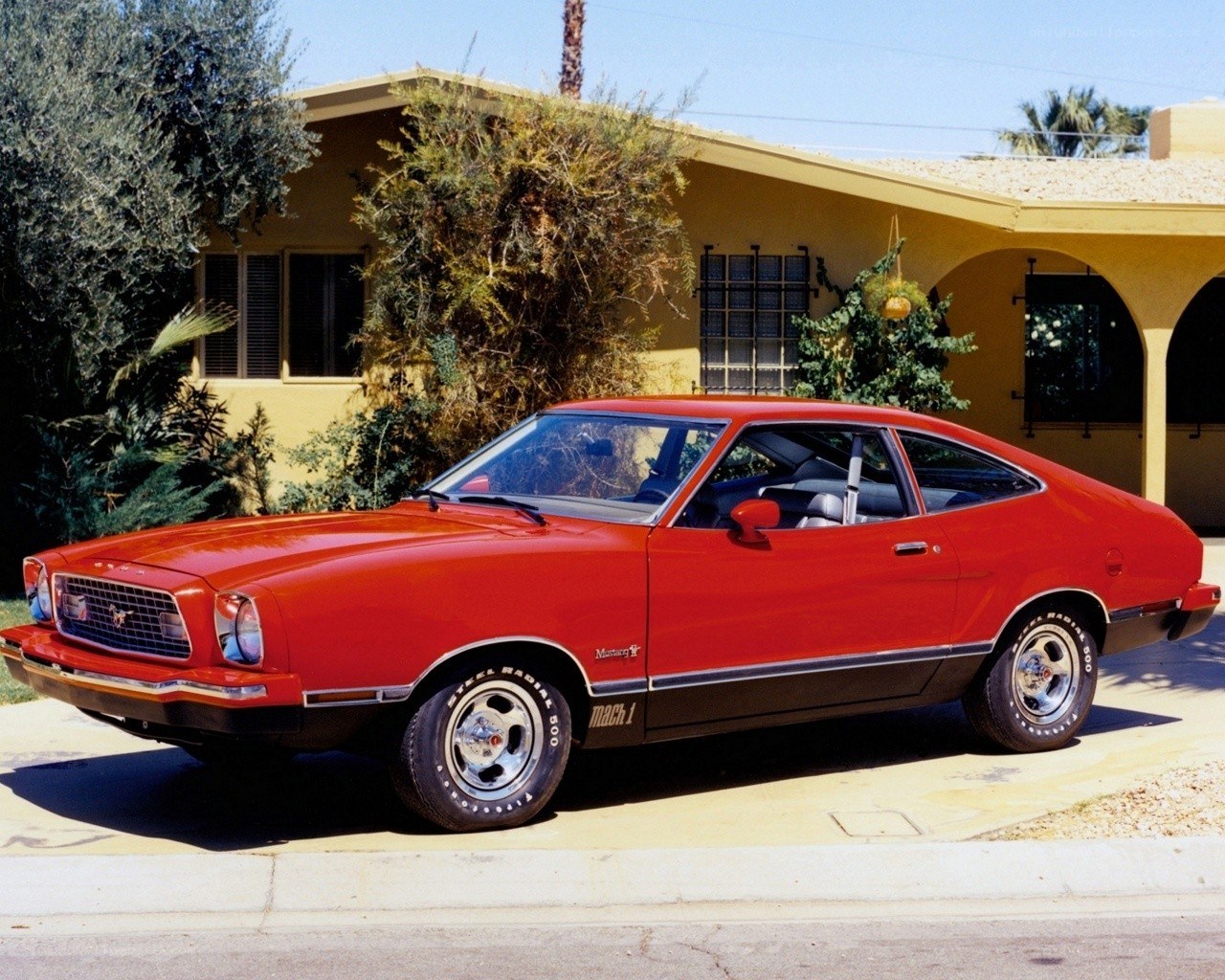 Red Ford Mustang Mach 1