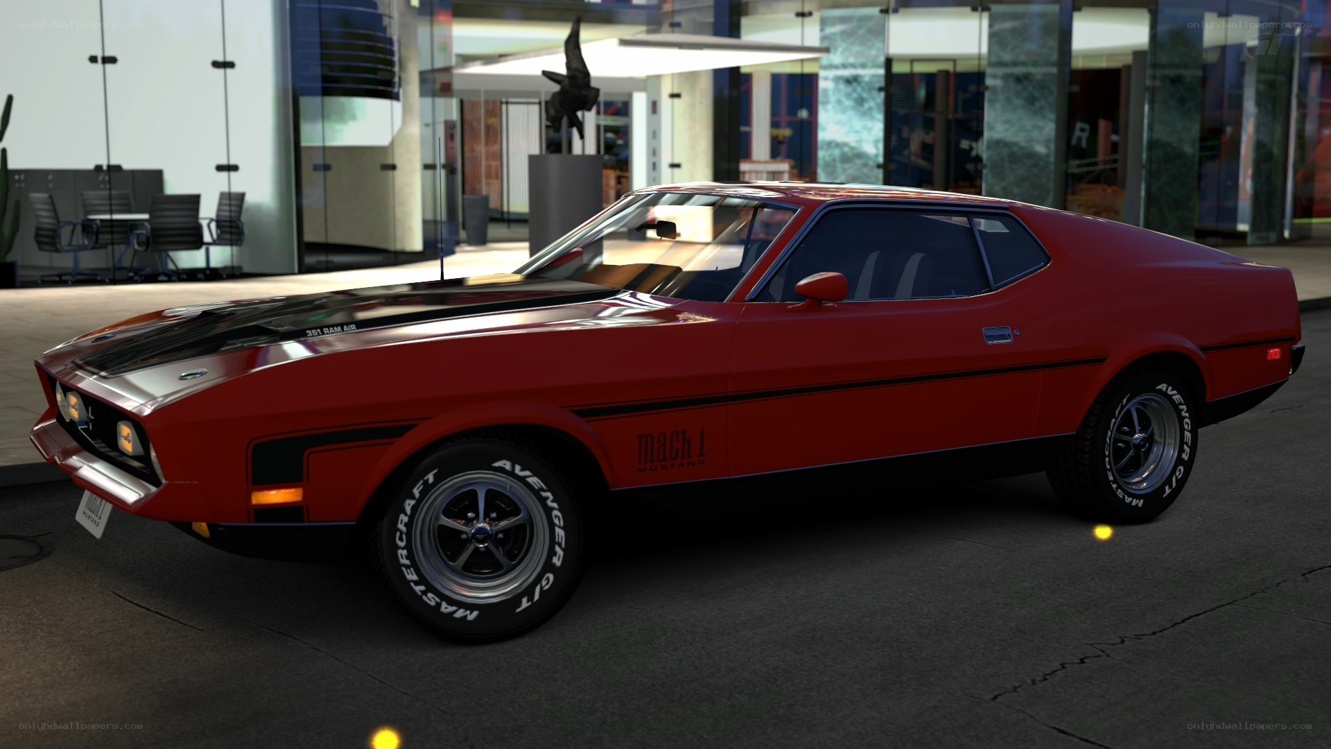 Red Ford Mustang Mach 1