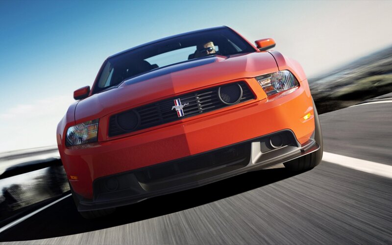 Red Ford Mustang — Orange
