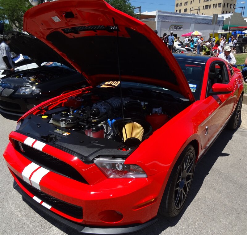 Red Ford Mustang — Outdoor