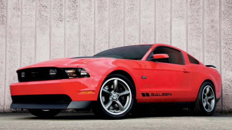 Red Ford Mustang Saleen