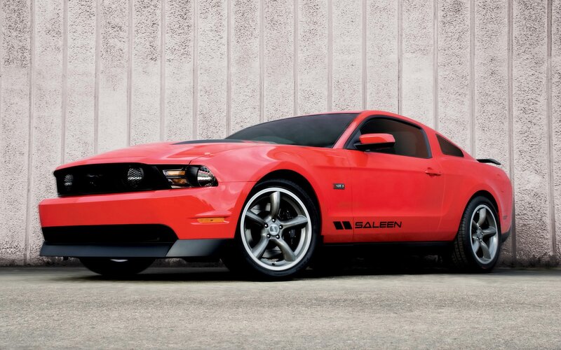 Red Ford Mustang Saleen