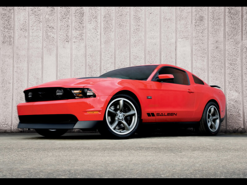 Red Ford Mustang Saleen