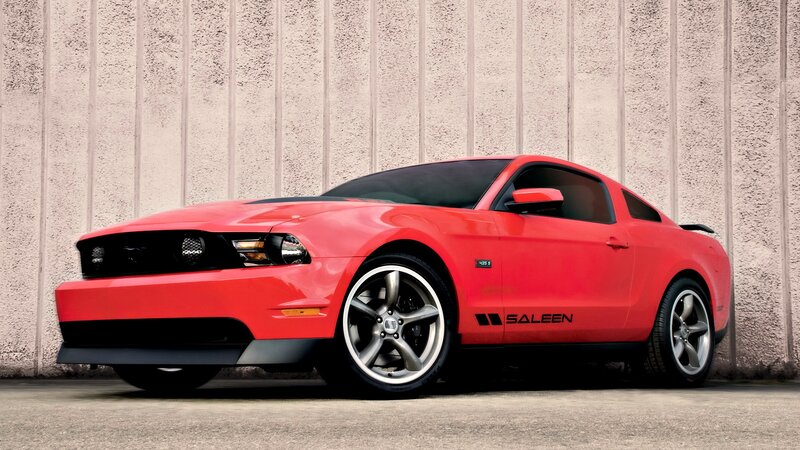 Red Ford Mustang Saleen