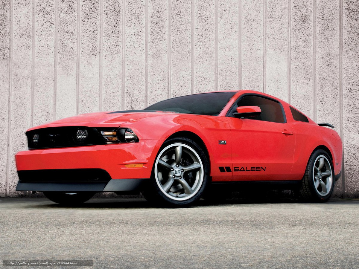 Red Ford Mustang Saleen