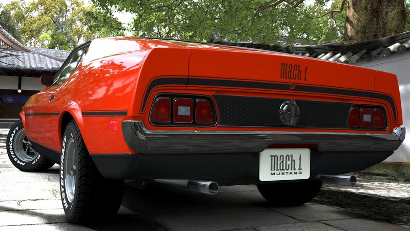 Red Ford Mustang — Serene