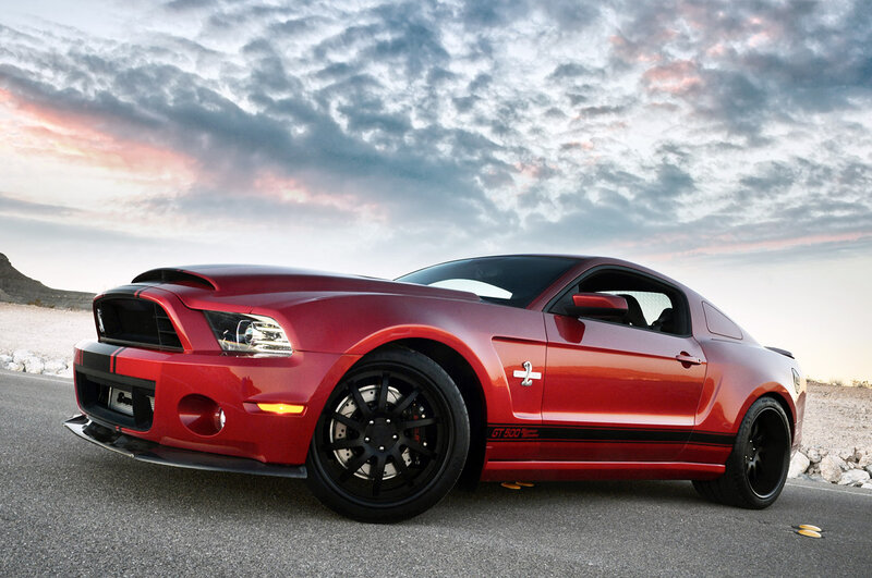 Red Ford Mustang Shelby — Dramatic