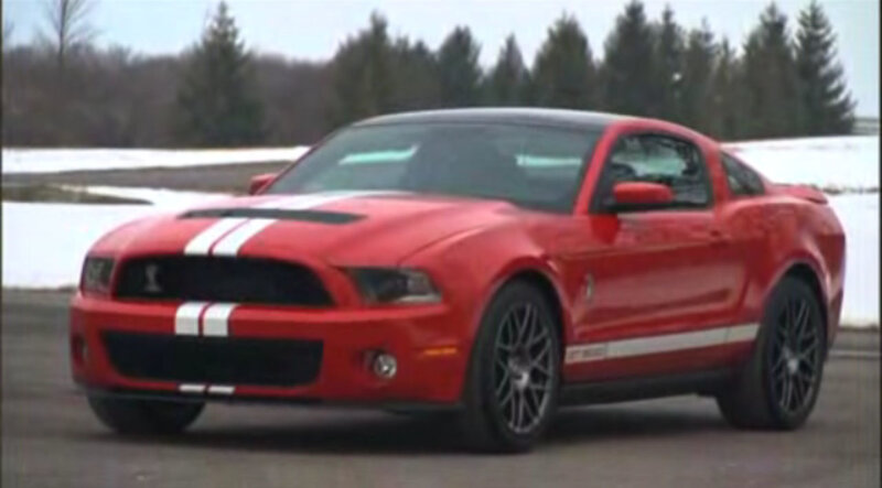 Red Ford Mustang Shelby
