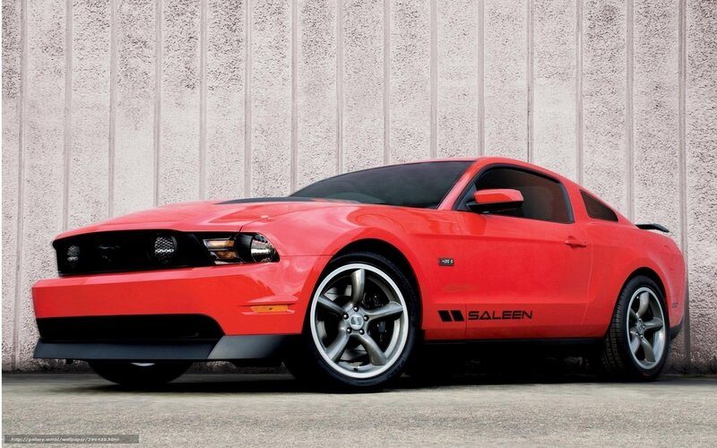 Red Ford Mustang — Static, Photograph