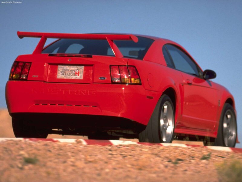 Red Ford Mustang SVT Cobra