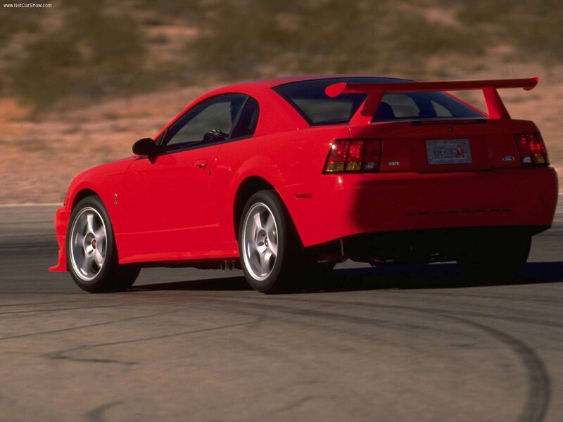 Red Ford Mustang SVT Cobra