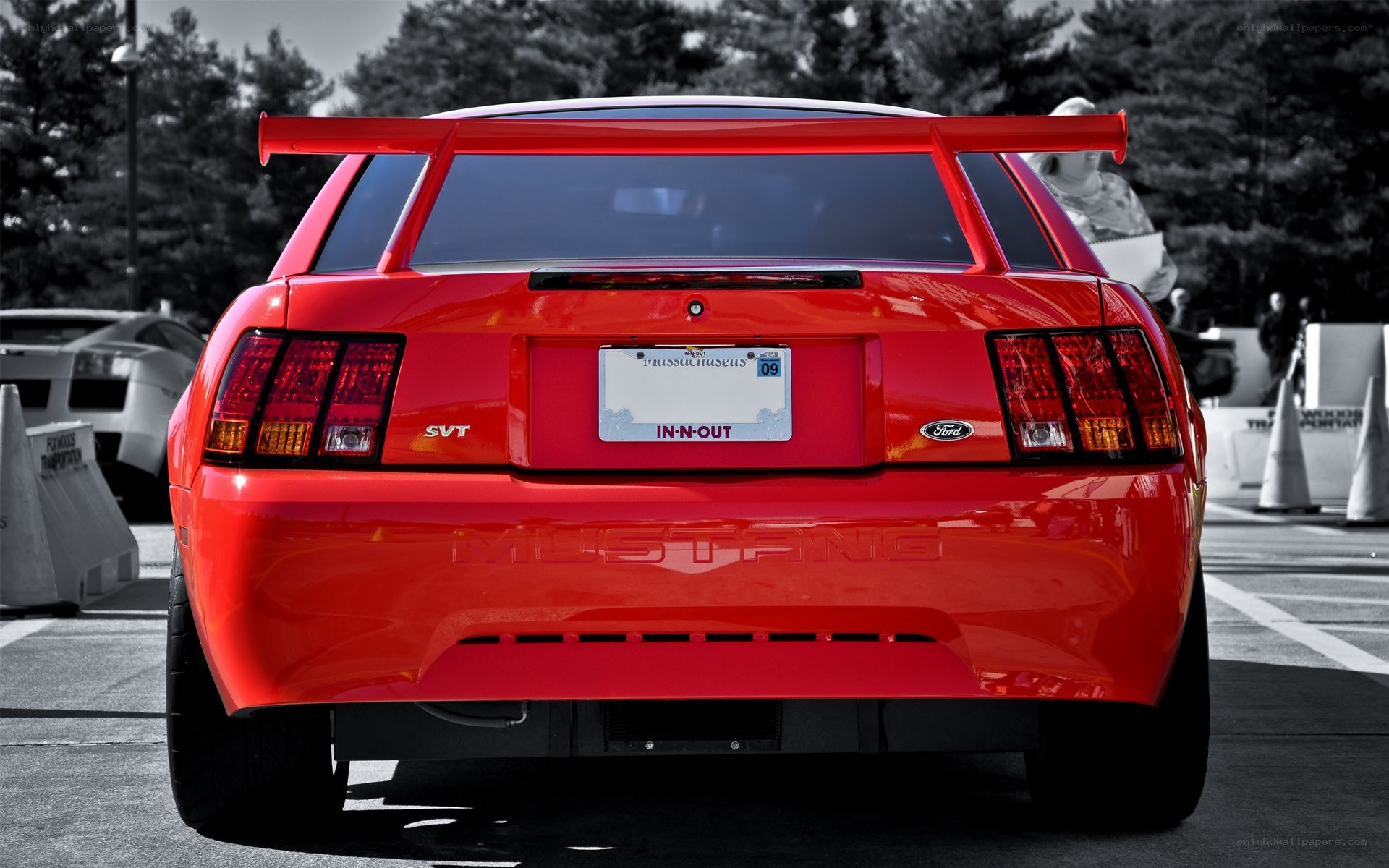Red Ford Mustang SVT