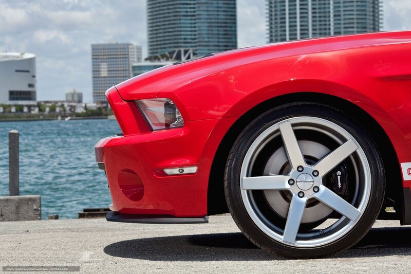 Red Ford Mustang — Urban, Afternoon