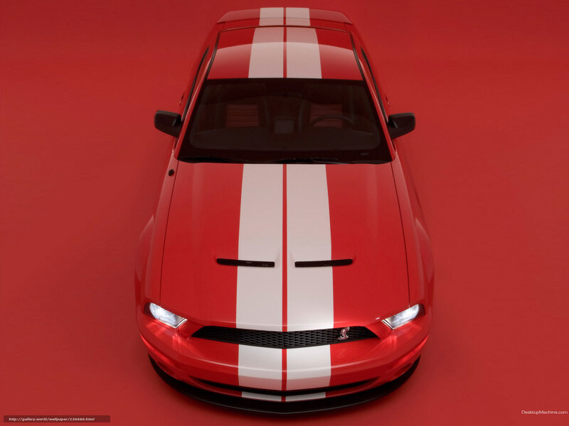 red ford mustang with stripes