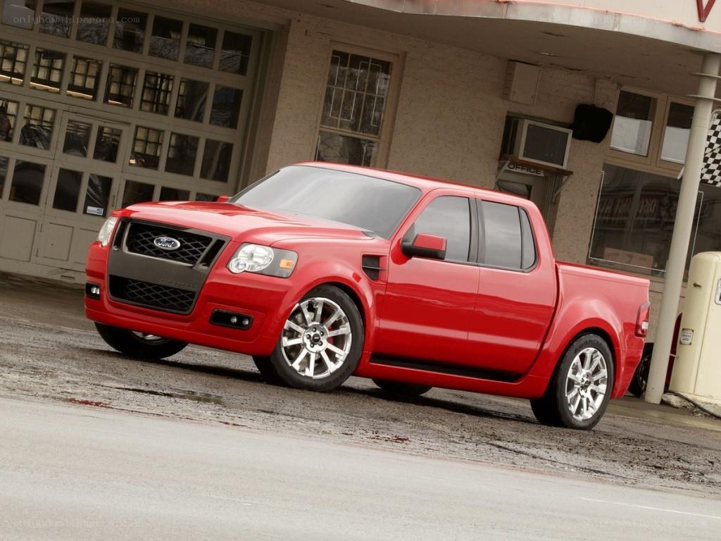 red ford pickup truck