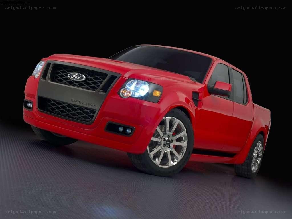 red ford pickup truck