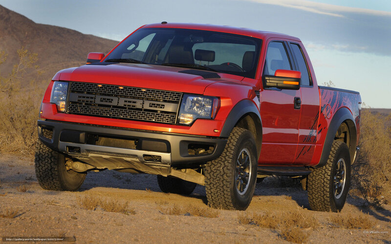 red ford raptor truck