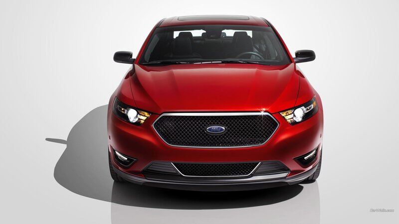 Red Ford Sedan