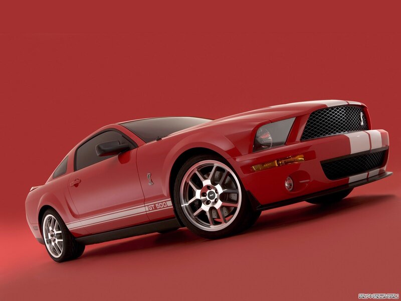 Red Ford Shelby Gt500 — Dramatic, Photograph, Car, Stripes