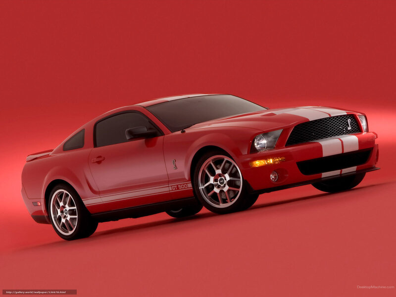 Red Ford Shelby Gt500 — Dramatic, Photograph