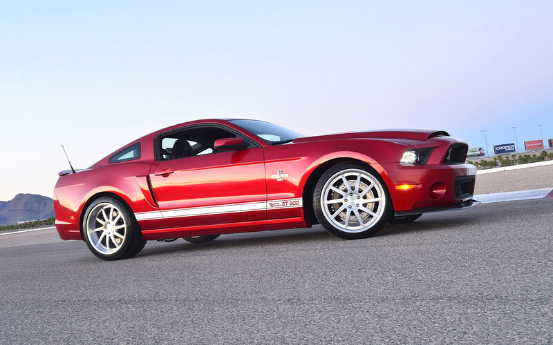Red Ford Shelby Gt500 — Dramatic, Sunset