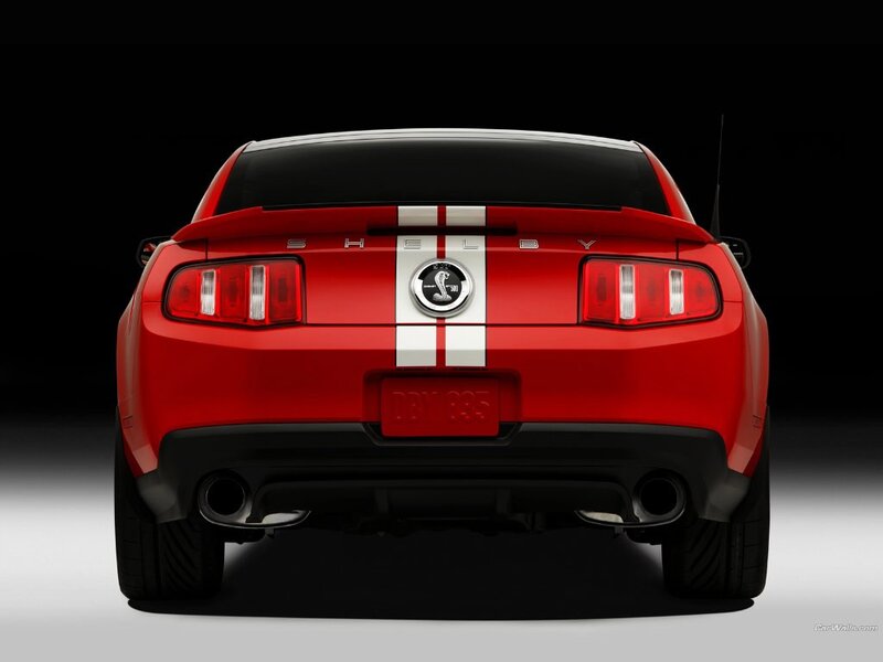 Red Ford Shelby Mustang rear view