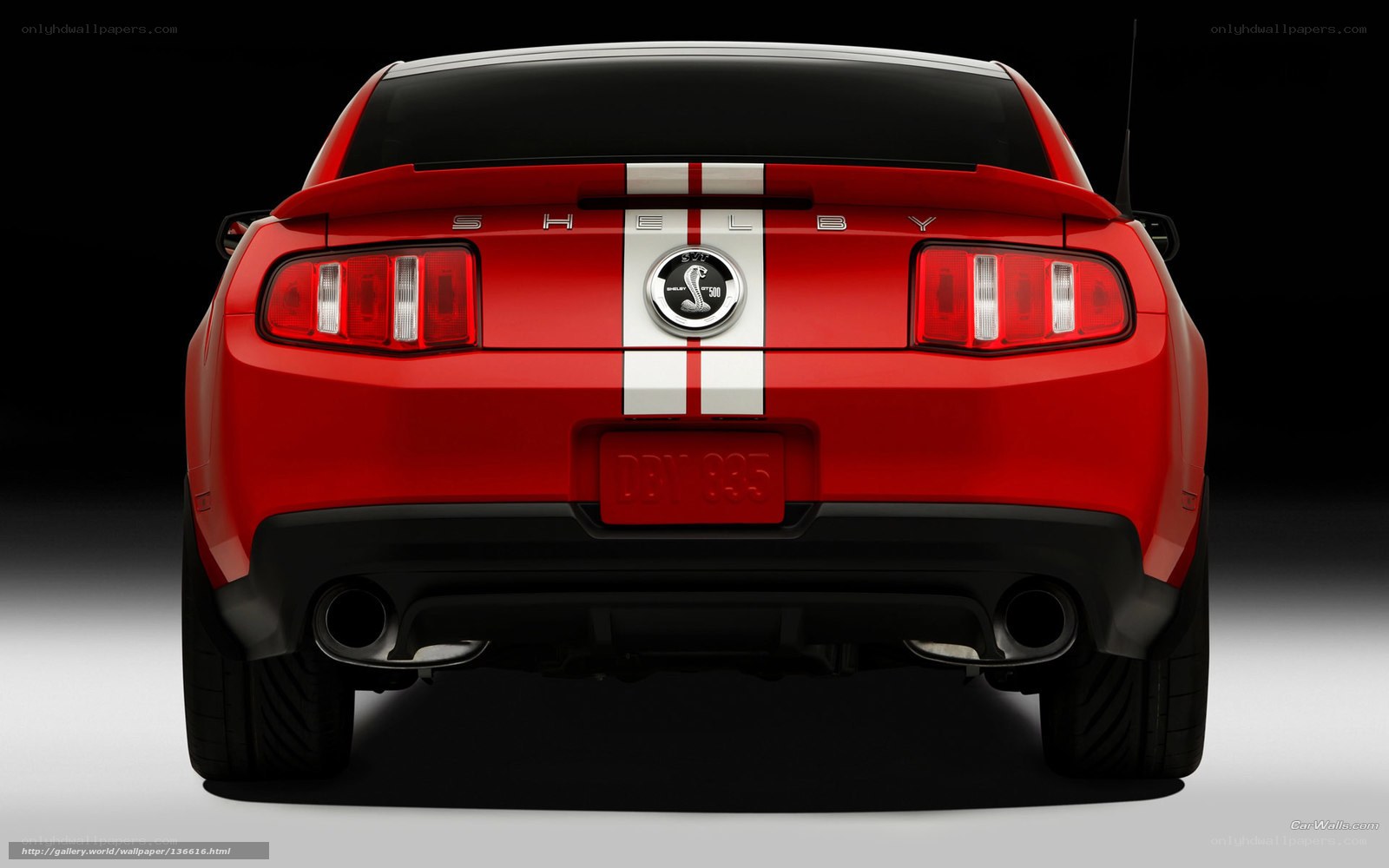 Red Ford Shelby Mustang rear view