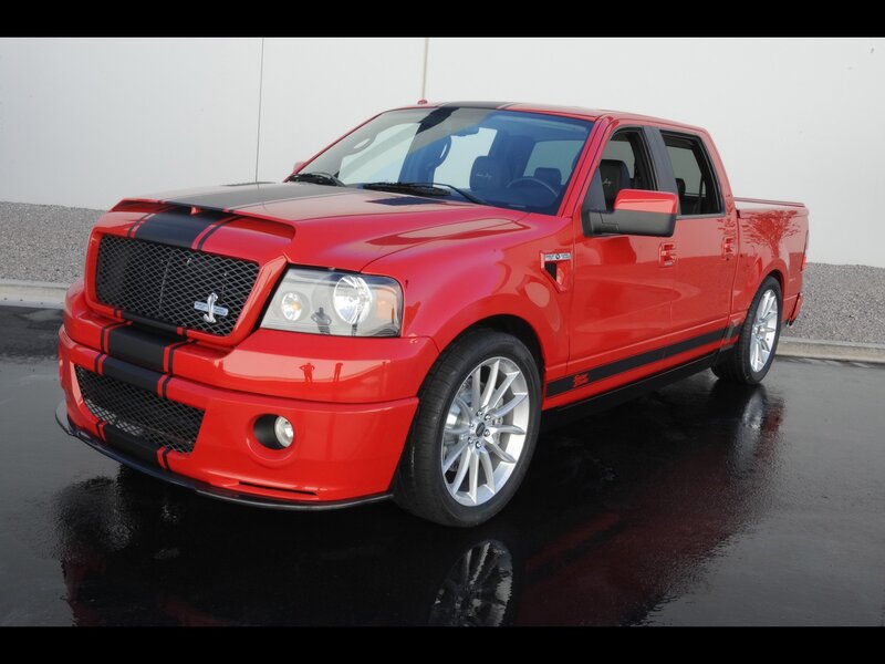 red ford shelby truck