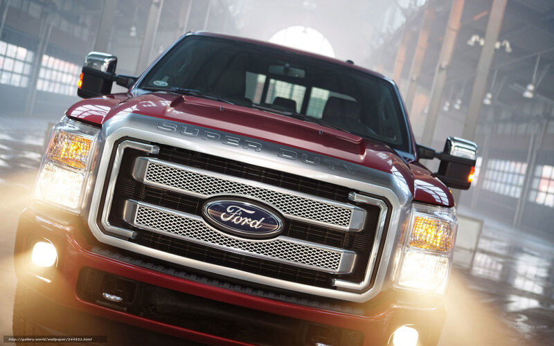 Red Ford Super Duty Truck — Dramatic, Photograph