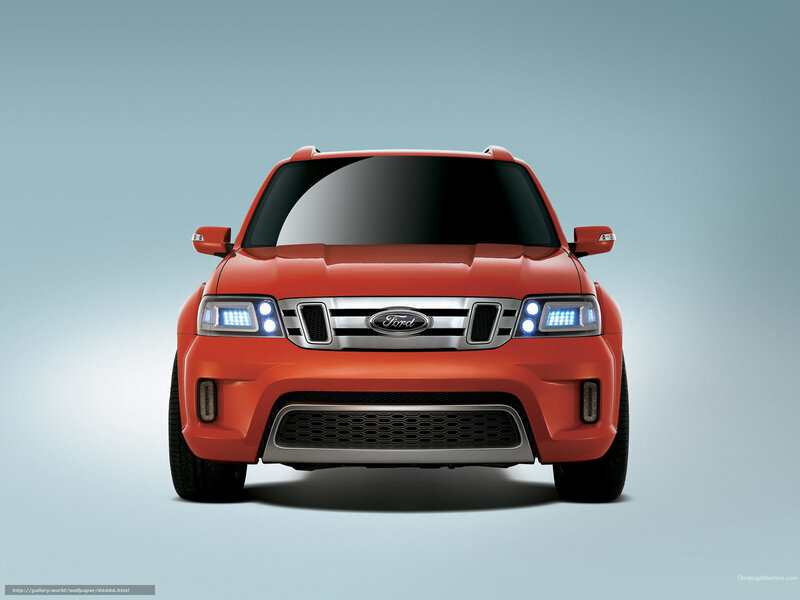 Red Ford SUV front view