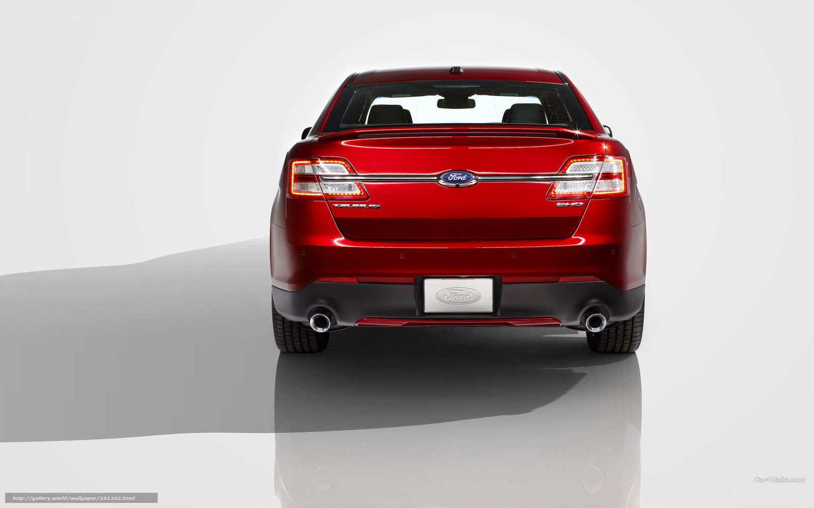 red ford taurus rear view