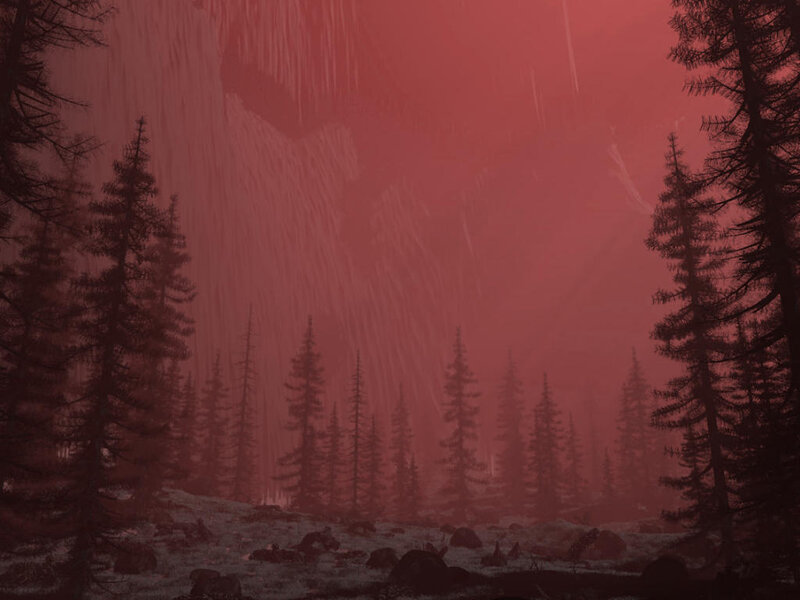 Red forest storm