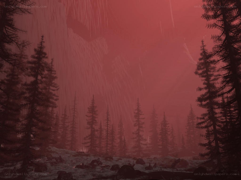 Red forest storm