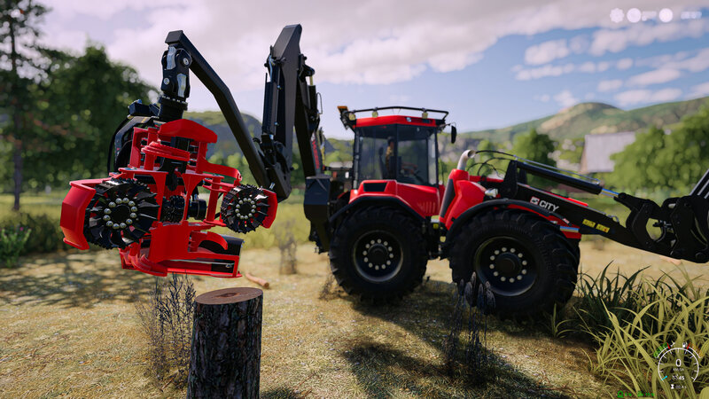 Red Forestry Tractor