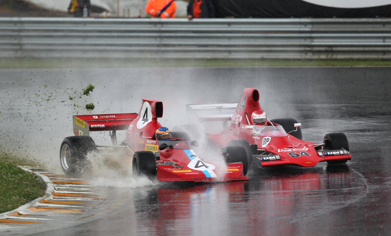 Red Formula Cars Racing