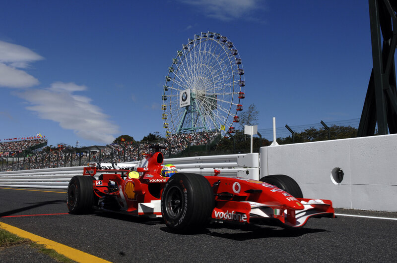 Red Formula One Car — Active, Afternoon, Photograph, Ferris Wheel