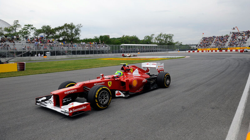 Red Formula One Car — Active, Afternoon, Photograph, Race Track, Spectators