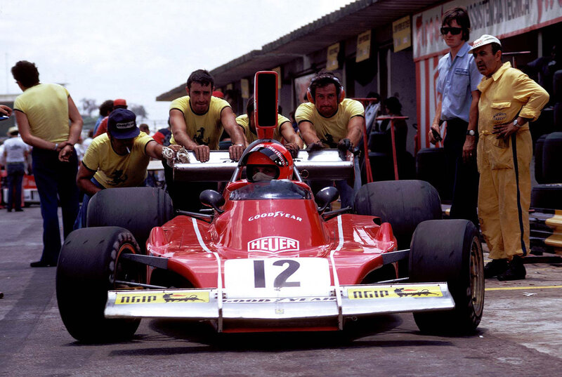 Red Formula One Car — Active, Afternoon, Photograph
