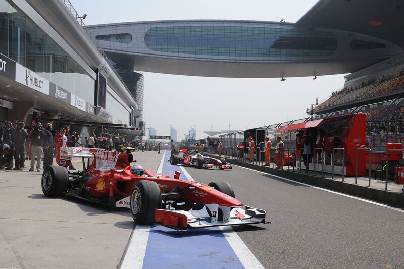 Red Formula One Car — Active, Afternoon